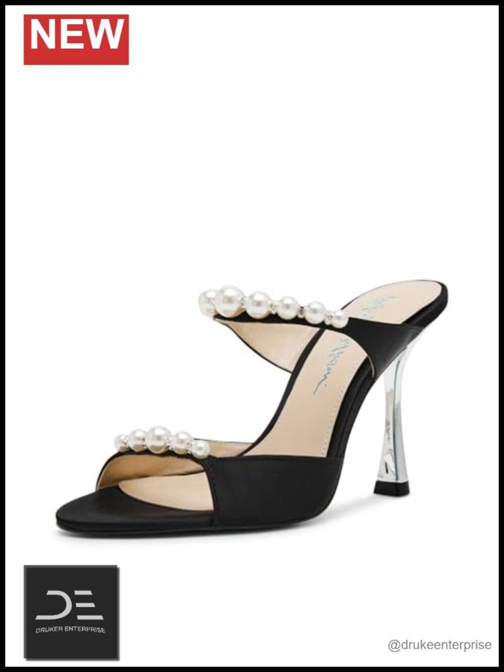 Embellished Pearl Peep Toe Stiletto Heel Pump